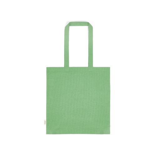 verde claro Bolsa de compra Everest; algodón reciclado 140 gsm Asas de 65 cm