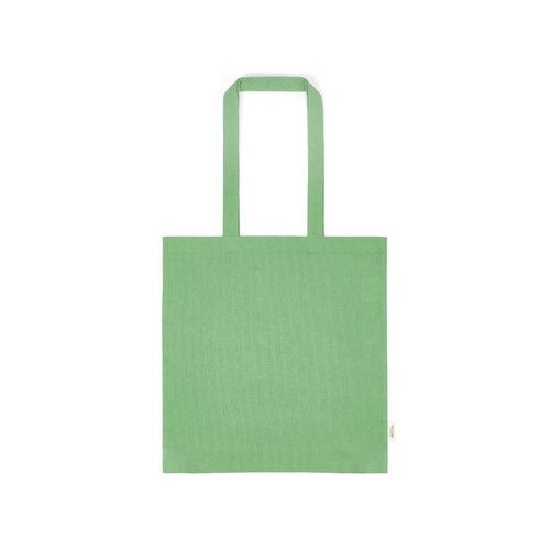 verde claro Bolsa de compra Everest; algodón reciclado 140 gsm Asas de 65 cm
