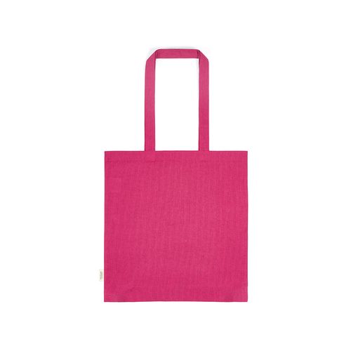 fucsia Bolsa de compra Everest; algodón reciclado 140 gsm Asas de 65 cm
