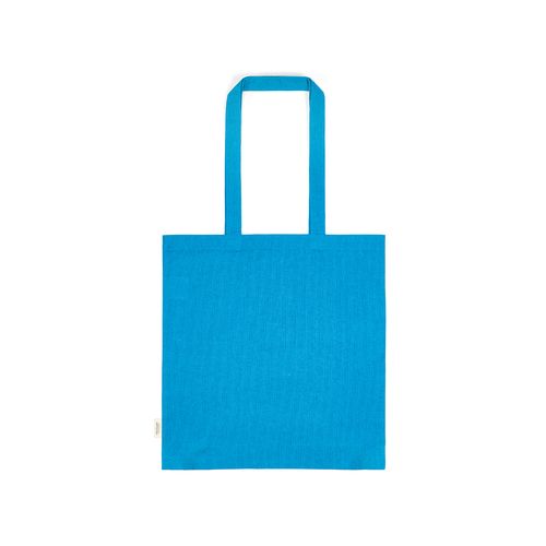 azul claro Bolsa de compra Everest; algodón reciclado 140 gsm Asas de 65 cm