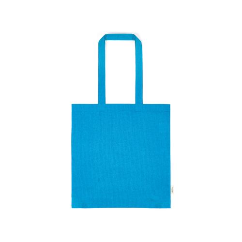 azul claro Bolsa de compra Everest; algodón reciclado 140 gsm Asas de 65 cm