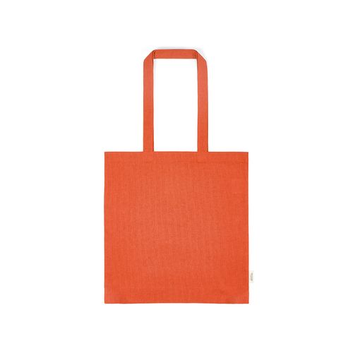 orange Bolsa de compra Everest; algodón reciclado 140 gsm Asas de 65 cm