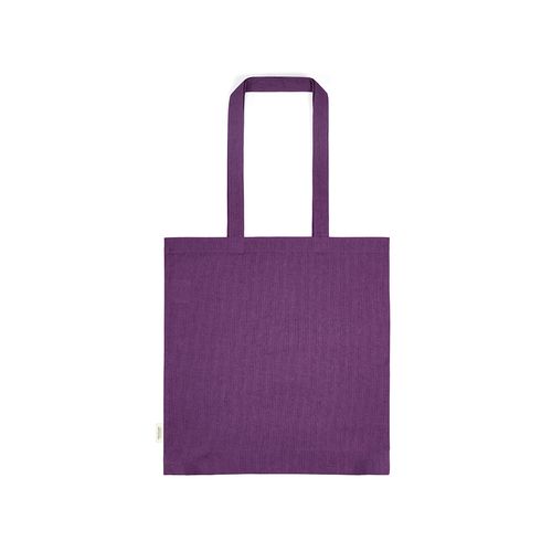 purple Bolsa de compra Everest; algodón reciclado 140 gsm Asas de 65 cm