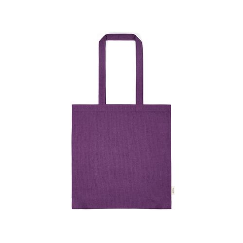 purple Bolsa de compra Everest; algodón reciclado 140 gsm Asas de 65 cm