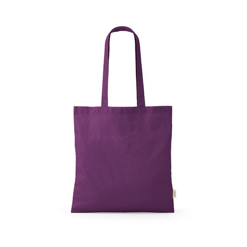 purple Bolsa de compra Everest; algodón reciclado 140 gsm Asas de 65 cm