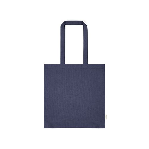 azul marino Bolsa de compra Everest; algodón reciclado 140 gsm Asas de 65 cm