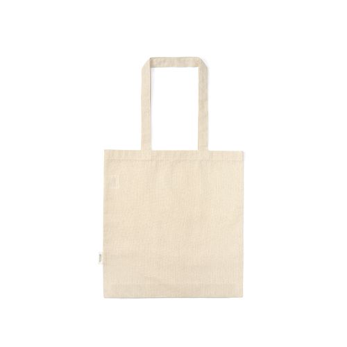 natural Bolsa de compra Everest; algodón reciclado 140 gsm Asas de 65 cm