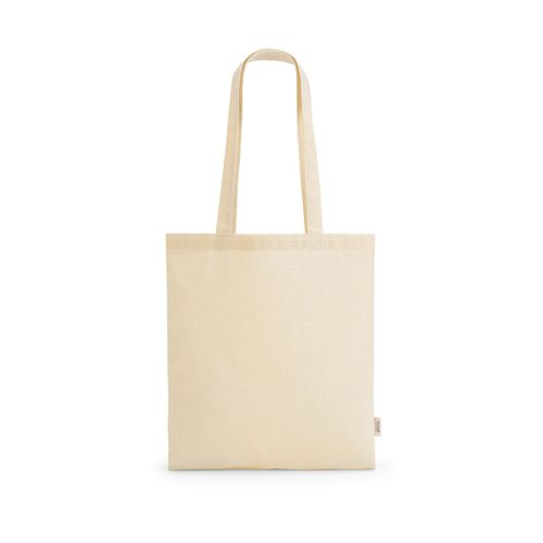 natural Bolsa de compra Everest; algodón reciclado 140 gsm Asas de 65 cm