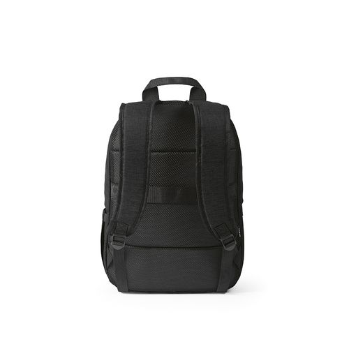 black Mochila Vilnius de 18 l de rPET. Bolsillo frontal. Para PC de 17