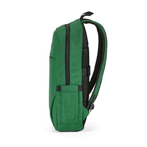 green Mochila Vilnius de 18 l de rPET. Bolsillo frontal. Para PC de 17