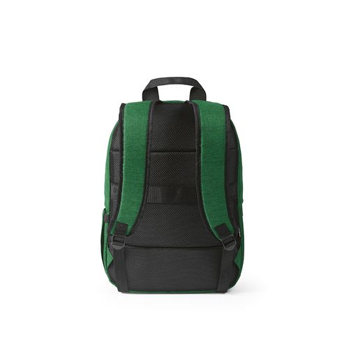green Mochila Vilnius de 18 l de rPET. Bolsillo frontal. Para PC de 17