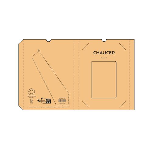 Carnet Chaucer couverture en résidus de bière recyclée,196p 80g/m²