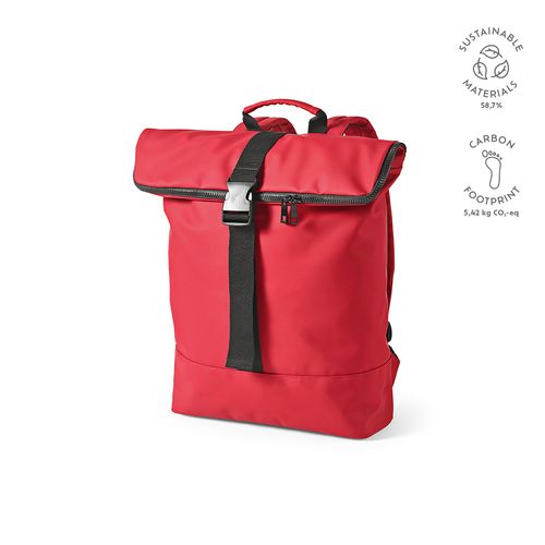 burdeos Mochila Milan; 24L fabricada en rPU y rPET. Para portátil de 17