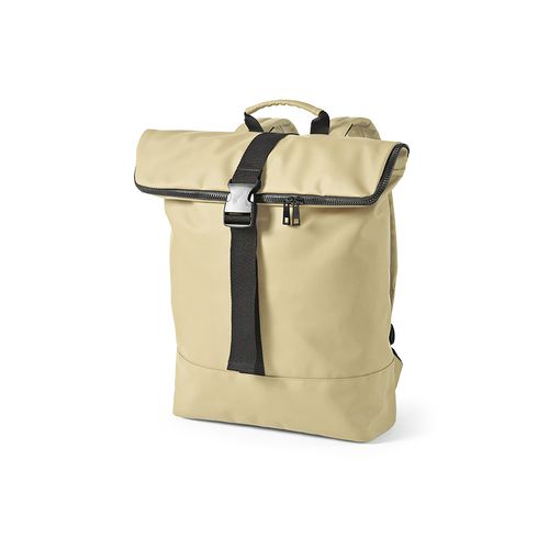 beis Mochila Milan; 24L fabricada en rPU y rPET. Para portátil de 17