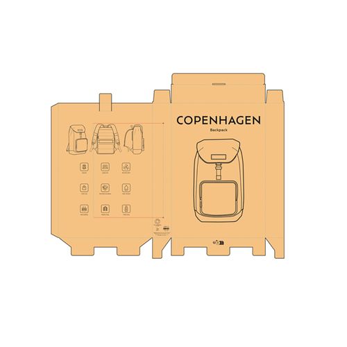 Mochila Copenhagen;  20L de algodón reciclado. Portátil de 15.6