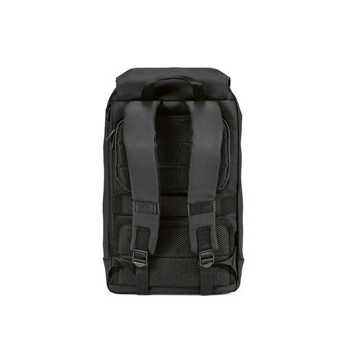 black Mochila Copenhagen; 20L de algodón reciclado. Portátil de 15.6