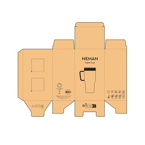 Mug Neman inox 580 ml. Double paroi et bouchon rotatif