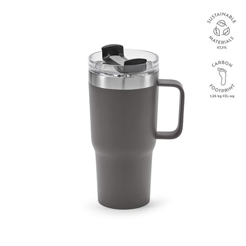Mug Neman inox 580 ml. Double paroi et bouchon rotatif