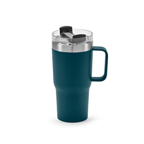 TAZA NEMAN;  DE RINOX,  DE 580 ML. DOBLE PARED Y TAPA GIRATORIA