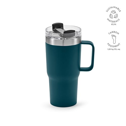Mug Neman inox 580 ml. Double paroi et bouchon rotatif
