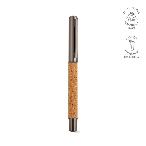 Stylo Faulkner en liège et inox recyclé, encre bleue 2 km - 2