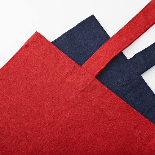 red Bolsa de compra Blanc; rCotton de 220 gsm. Asas de 65 cm y fuelle
