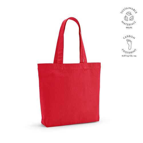 Bolsa de compra Blanc; rCotton de 220 gsm. Asas de 65 cm y fuelle