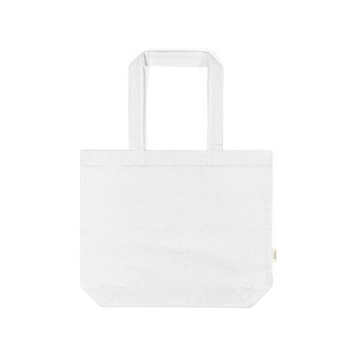 Bolsa de compra Blanc; rCotton de 220 gsm. Asas de 65 cm y fuelle