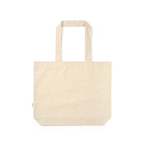 Bolsa de compra Blanc; rCotton de 220 gsm. Asas de 65 cm y fuelle