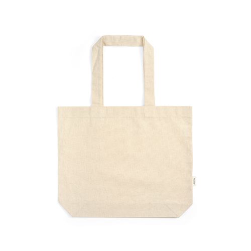 Bolsa de compra Blanc; rCotton de 220 gsm. Asas de 65 cm y fuelle