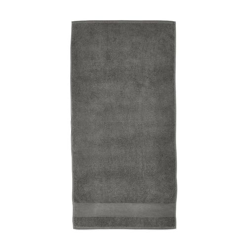 gris oscuro Toalla Donatello L; algodón reciclado 370 gsm. Made in Portugal