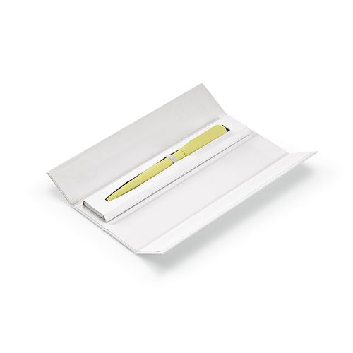 amarillo pastel Bolígrafo Rabelais; de rAluminio; tinta Dokumental® negra de 1km