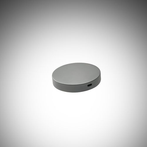 gray Cargador inalámbrico Lovelace; piedra caliza. 15 W. Puerto USB-C