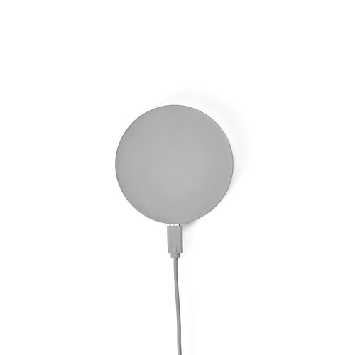 gray Cargador inalámbrico Lovelace; piedra caliza. 15 W. Puerto USB-C