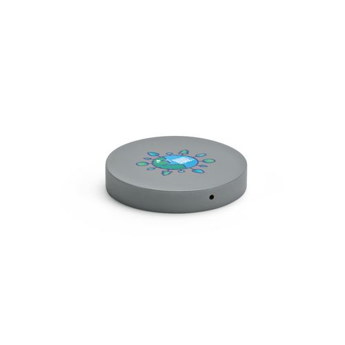 gray Cargador inalámbrico Lovelace; piedra caliza. 15 W. Puerto USB-C