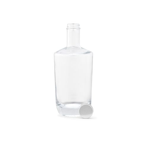 transparente Trent botella de vidrio con tapa GPI. Fabricada en Portugal