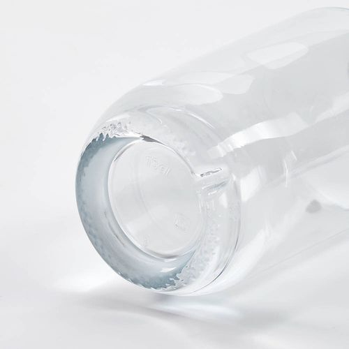 transparente Trent botella de vidrio con tapa GPI. Fabricada en Portugal