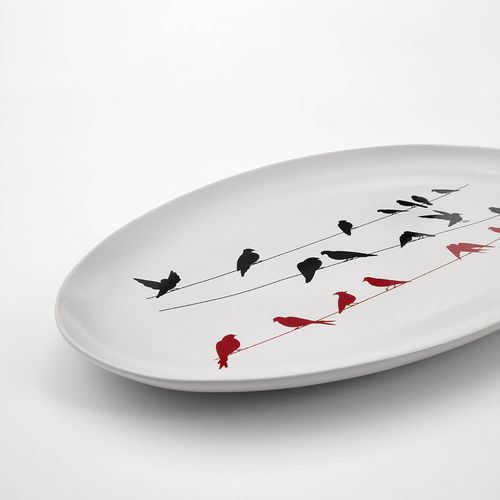 Bandeja de cerámica Miro. Acabado mate. Fabricada en Portugal