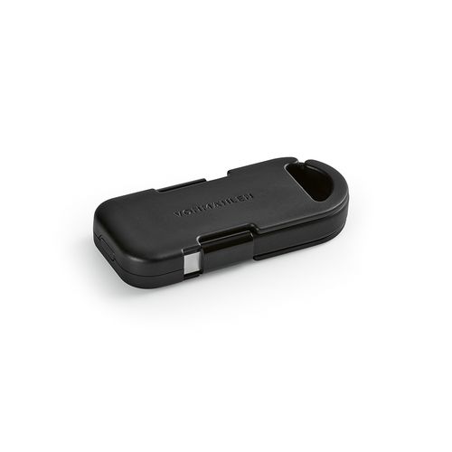 black Llavero 2 en 1 Evergreen Go con powerbank. rTPE. Indicador LED