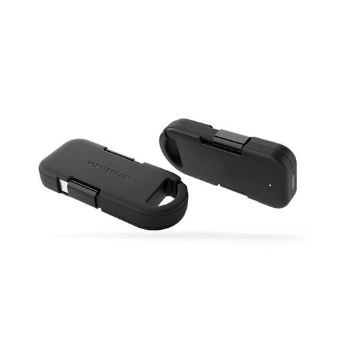 black Llavero 2 en 1 Evergreen Go con powerbank. rTPE. Indicador LED