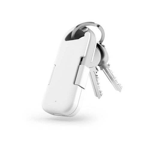 white Llavero 2 en 1 Evergreen Go con powerbank. rTPE. Indicador LED