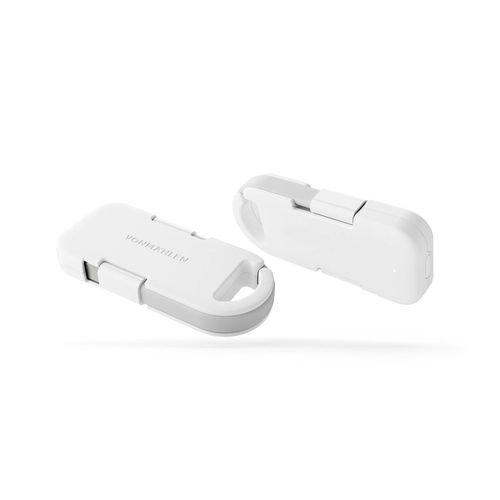 white Llavero 2 en 1 Evergreen Go con powerbank. rTPE. Indicador LED