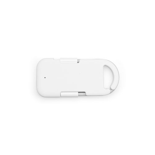 white Llavero 2 en 1 Evergreen Go con powerbank. rTPE. Indicador LED