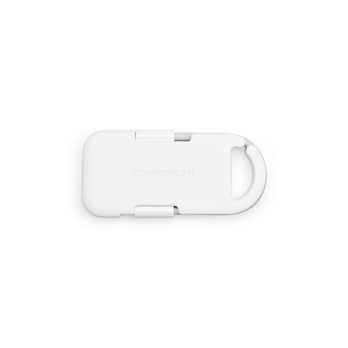 white Llavero 2 en 1 Evergreen Go con powerbank. rTPE. Indicador LED