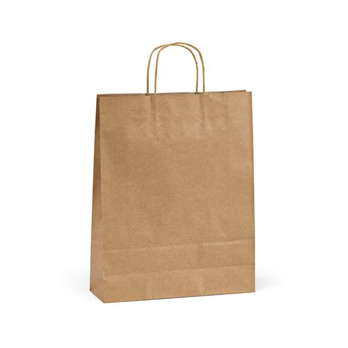Sac kraft recyclé Vesuvio L marron. 115g/m². Fabriqué au Portugal - 4