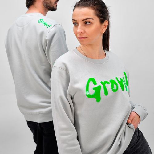 Sweat unisexe Waikiki à col rond. Coton bio et rPET. 300g/m²