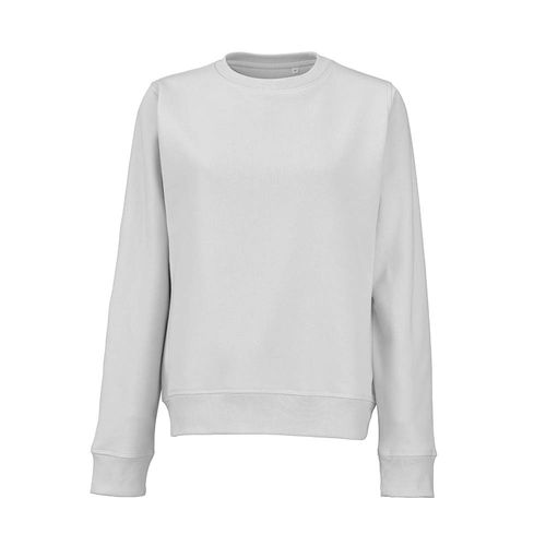 gris claro Sudadera de cuello redondo para mujer Waikiki. Algodón orgánico y rPET. 300g/m²