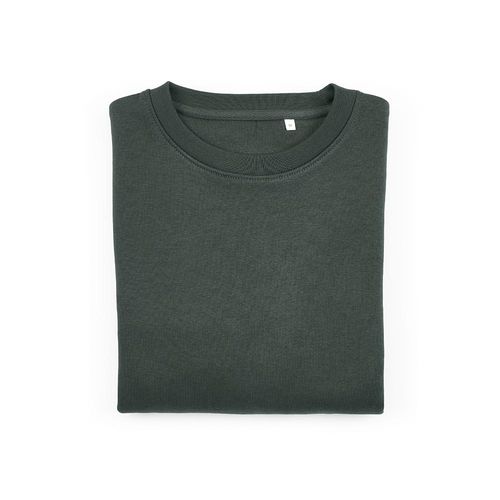 verde oscuro Sudadera de cuello redondo para mujer Waikiki. Algodón orgánico y rPET. 300g/m²
