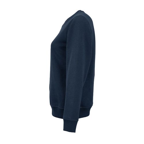 azul marino Sudadera de cuello redondo para mujer Waikiki. Algodón orgánico y rPET. 300g/m²