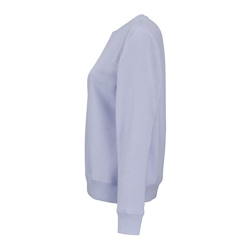 azul / blanco pastel Sudadera de cuello redondo para mujer Waikiki. Algodón orgánico y rPET. 300g/m²